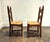 High Back Belgian Oak and Rush Dining Chairs Circa 1960 For Sale In Dallas - Image 6 of 10
