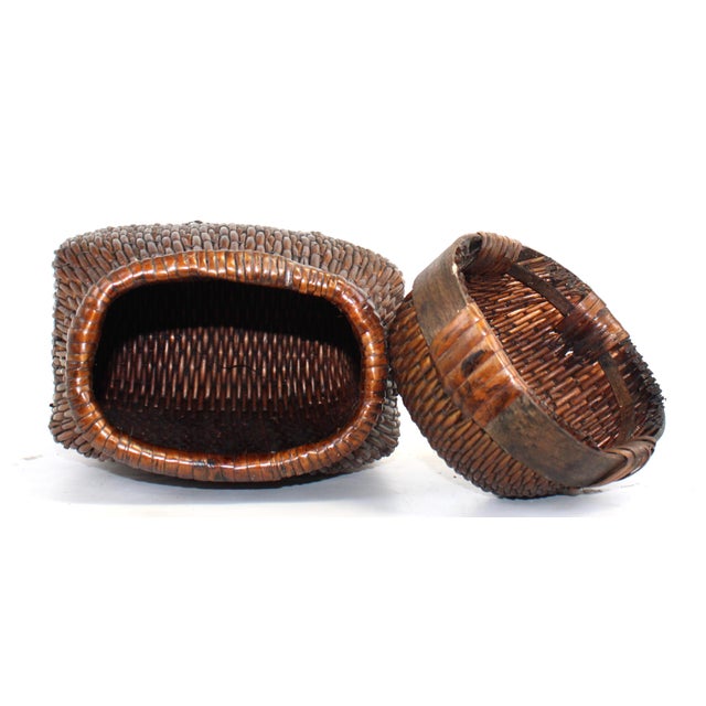 Wood Basket With Removable Lid (Small) For Sale - Image 7 of 9