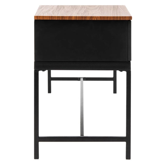 Modern Bench With Storage in Light Brown & Grey For Sale - Image 3 of 10