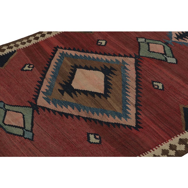 Rug & Kilim 1950s Vintage Afghani Tribal Kilim Rug With Open Field and Medallion For Sale - Image 4 of 7
