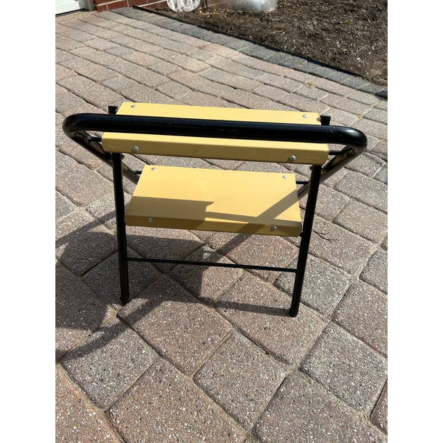 Mid-Century Modern Mid Century Modern Folding Metal Step Stool For Sale - Image 3 of 8