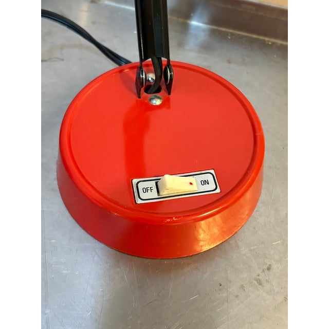 Mid-Century Modern 1960s Mid Century Modern Red Metal Articulating Desk Lamp For Sale - Image 3 of 5