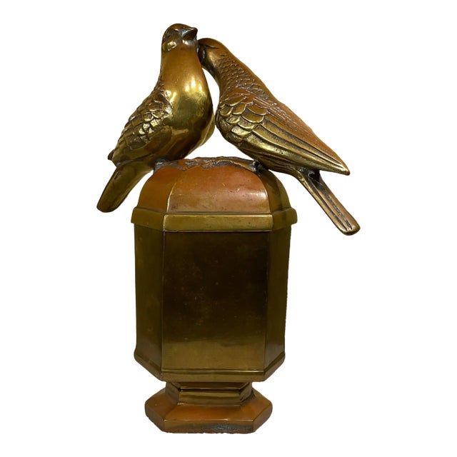 1920s Antique Bronze Jewlery Box For Sale