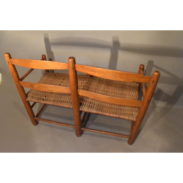 Early 19th Century Early 19th Century Ladderback Form Wagon Seat With Arms For Sale - Image 5 of 5