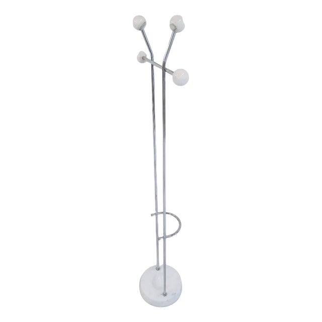 Marble and Chrome Clothing Rack, 1970s For Sale