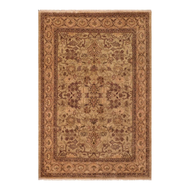 Oriental Ziegler Green Brown Hand-Knotted Wool Rug- 8'2'' X 10'1'' For Sale