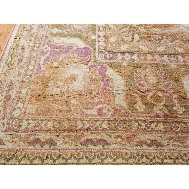 19th Century Handwoven Amritsar Rug, Wool Medallion Design, 10' x 13' For Sale - Image 18 of 18