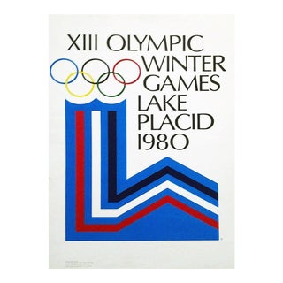 1980 Winter Olympic Games Lake Placid Poster For Sale