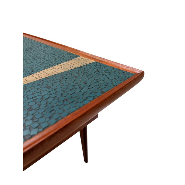 1950s Mid-Century Modern Coffee Table with Mosaic Top from Berthold Muller, 1950s For Sale - Image 5 of 11