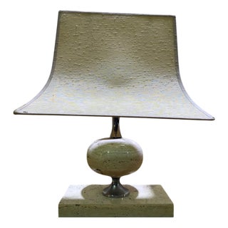 Table Lamp in Travertine For Sale