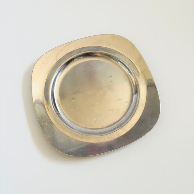 Glass Mid Century Glass Cloche on Stainless Steel Tray by WMF Cromargan, Germany For Sale - Image 7 of 11