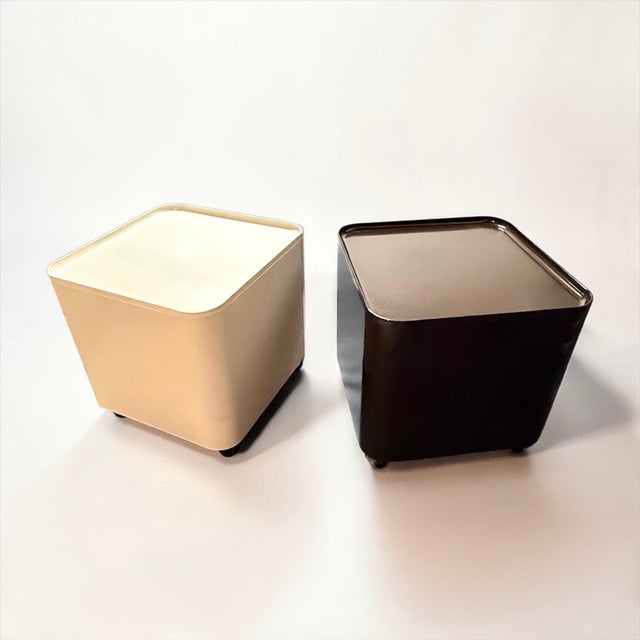Dime Rolling Storage Cubes by Marcello Siard for Collezioni Longato, Italy, 1970s, Set of 2 For Sale - Image 6 of 18