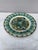 French Green Majolica Acanthus Leaves Plate, circa 1880.