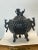 Chinese Chinese Brown Foo Dog Lid Floral Bronze Incense Burner For Sale - Image 3 of 7