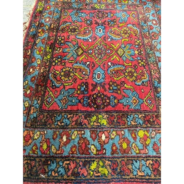 1940s Small Mid-Century Mahal Hand-Knotted Rug For Sale - Image 5 of 15