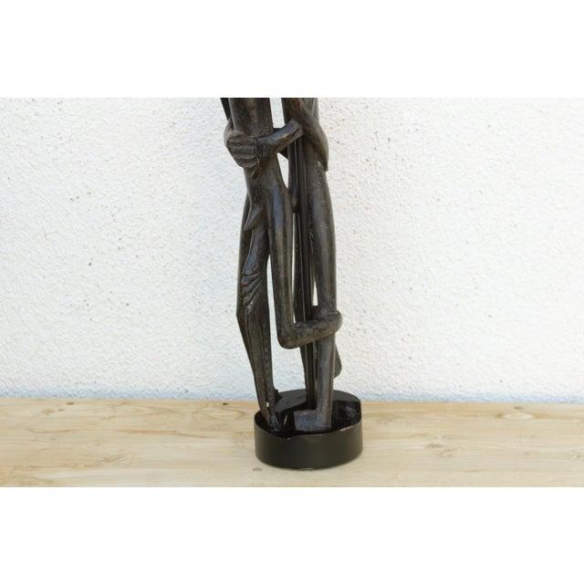 African Mid-Century African Primordial Lovers Sculpture For Sale - Image 3 of 8