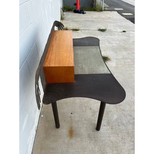Andrés Nagel “Entremanos” Anthropomorphic Steel Writing Desk, Postmodern Design For Sale - Image 14 of 16