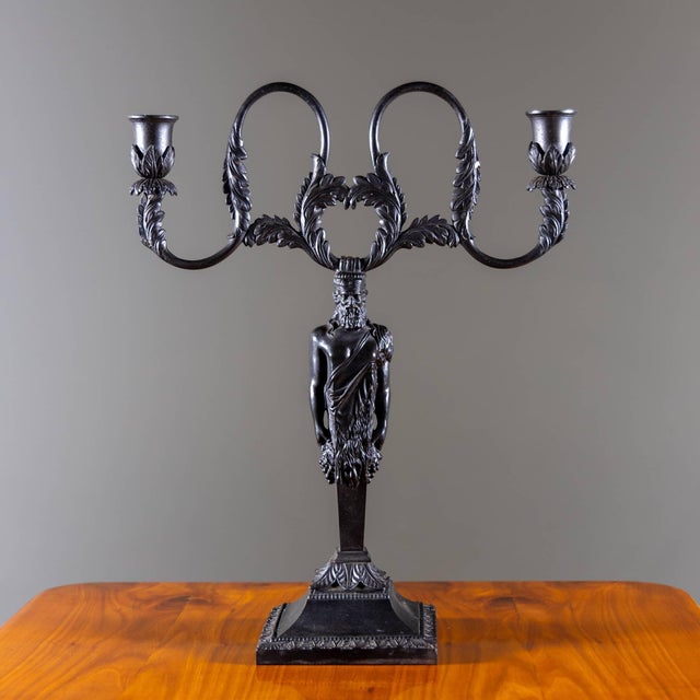 Neoclassical Berlin Iron Candleholder after Karl Friedrich Schinkel, 19th Century For Sale - Image 3 of 7