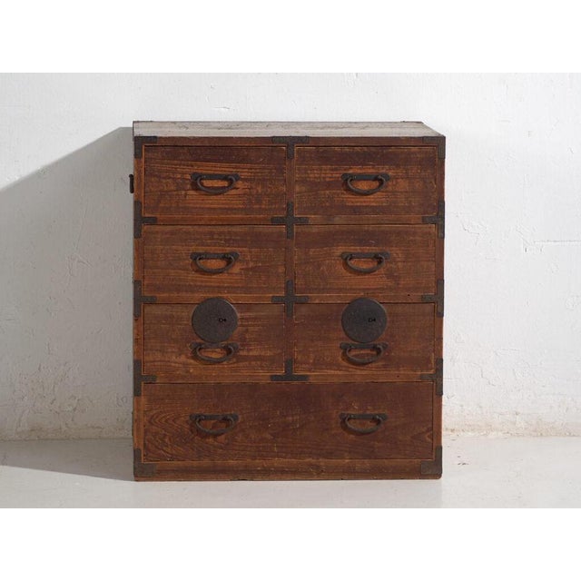 Antique Japanese Tansu Chest of Drawers For Sale - Image 6 of 13