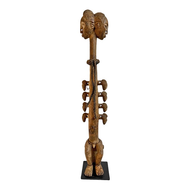 Vintage Old Baule African Male Female Fertility Figure For Sale
