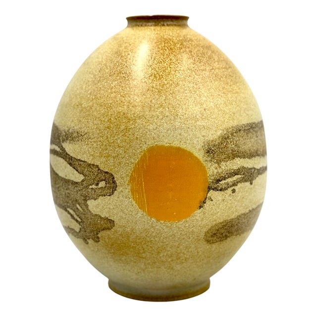 Vintage Japanese-Style Vase by Jacques Serres, 1950s For Sale