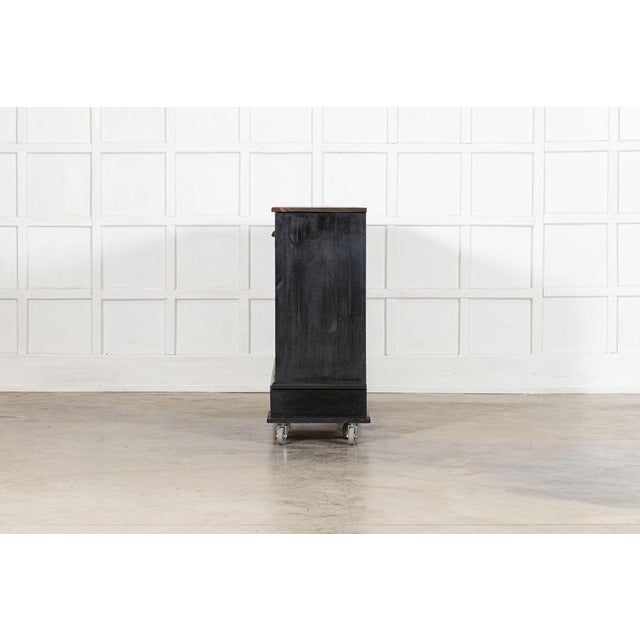 19th Century English Ebonised Mahogany & Pine Shop Counter, 1890s For Sale - Image 6 of 16