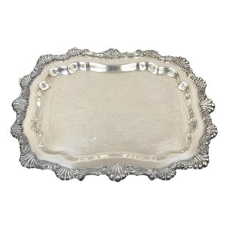 Vintage Fb Rogers 6720 Victorian Style Silver Plated Small Serving Dish Platter For Sale