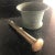 Antique Brass Apothecary Patinaed Mortor and Pestle - 2 Pieces For Sale - Image 4 of 4
