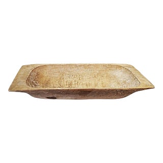 Vintage Tanzanian Hand-Carved Wooden Trough, Tribal Style, 1940 For Sale
