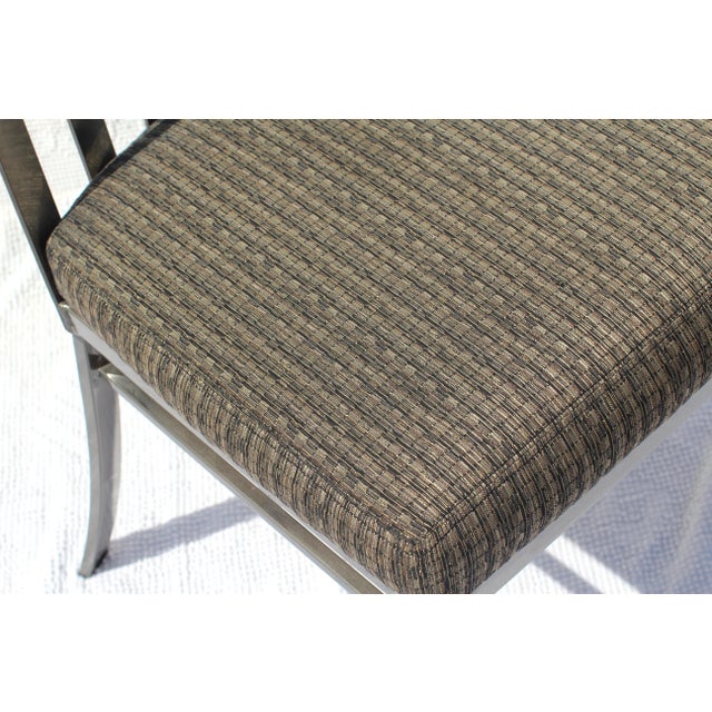 Postmodern Brushed Stainless Steel Side Chair For Sale - Image 6 of 7