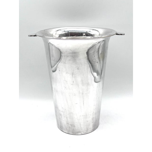 Large French Art Deco Champagne Cooler in Silver-Plated Brass, 1930s For Sale - Image 15 of 15