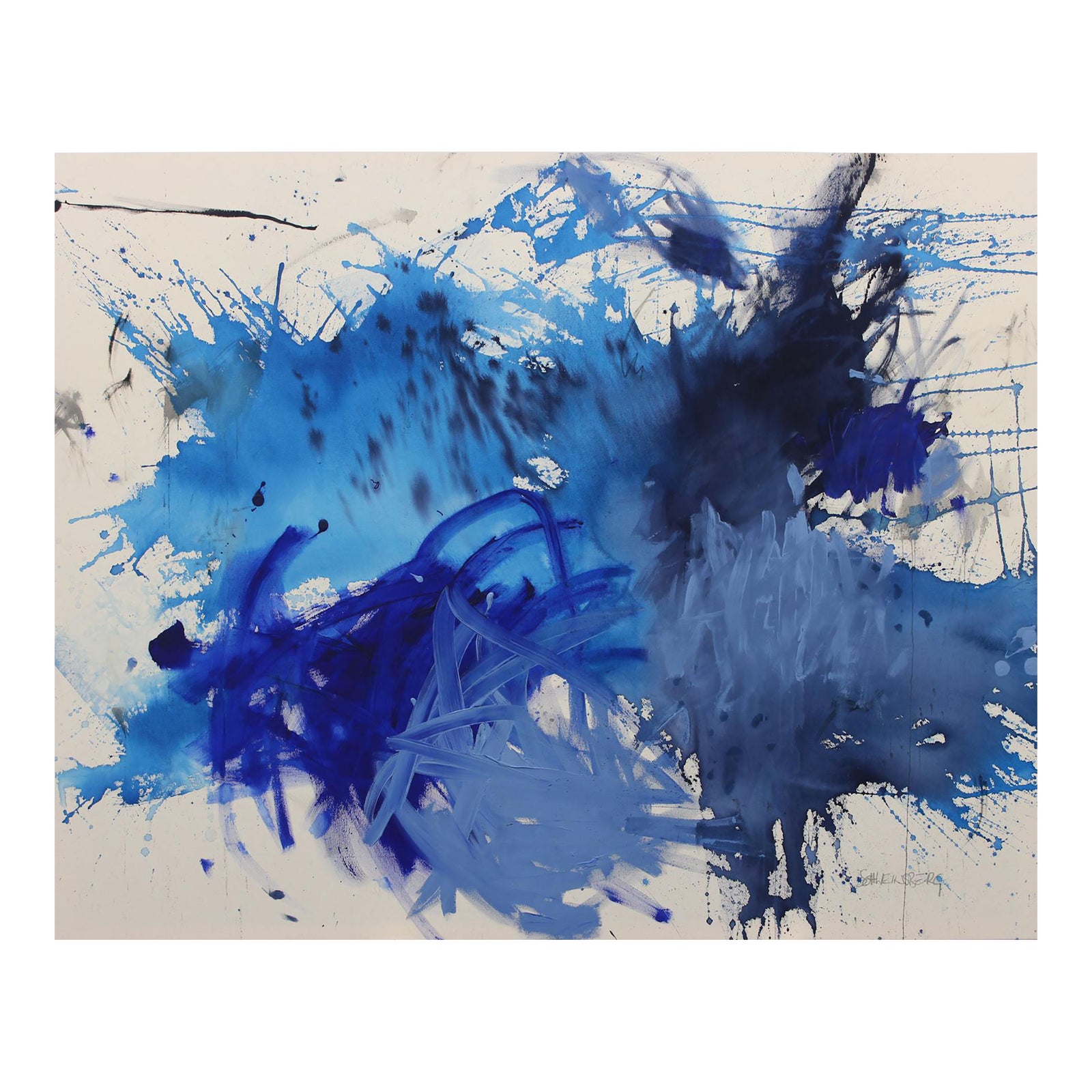 Contemporary Abstract Mixed Media on Raw Canvas 