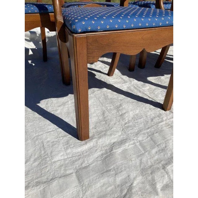 1970s 70's Timeless Statton Cherry Wood Dining Chairs S/6 For Sale - Image 5 of 10