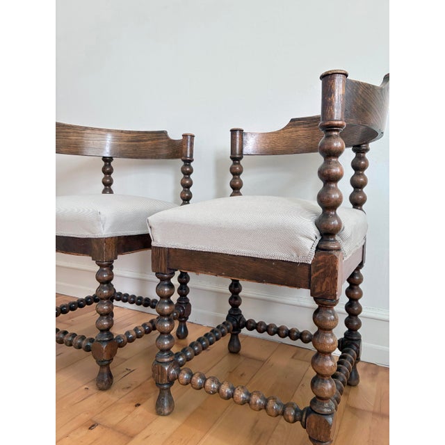 Pair of Antique Edwardian Bobbin Corner Chairs, English 1900 For Sale - Image 14 of 18