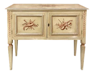 Antique Italian Neoclassical Hand-Painted Low Buffet ~ Sofa Table ~ Console