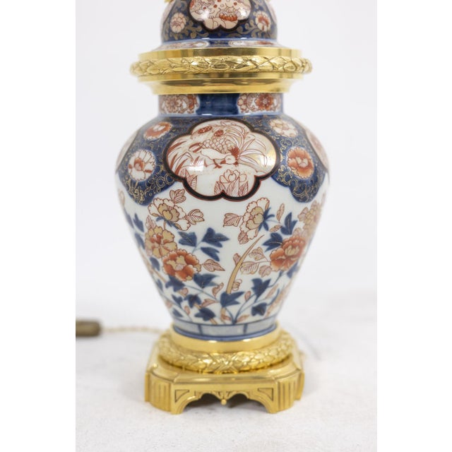 Lamp in Imari Porcelain and Gilt Bronze, 1880s For Sale - Image 6 of 14