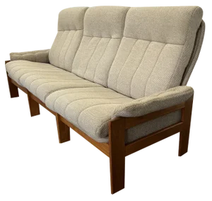 Mid-Century Danish Beige Teak Sofa by Svend Skipper for Skipper Møbel,1960s