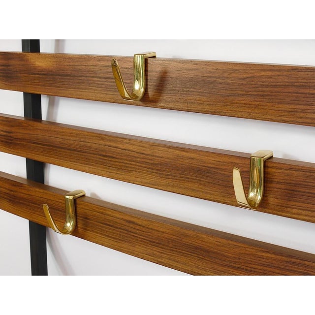1950s Vintage Wall Coat Rack in Walnut by Carl Aubock, 1950s For Sale - Image 5 of 13
