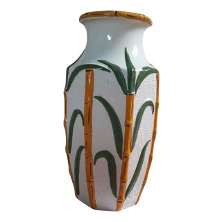 Ceramic and Bamboo Vase from Carstens, 1960s For Sale