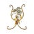 Vintage Gilded Tole White Floral / Flower Accent / Side / Drinks Table, in the Manner of Hans Kögl For Sale In Dallas - Image 6 of 9