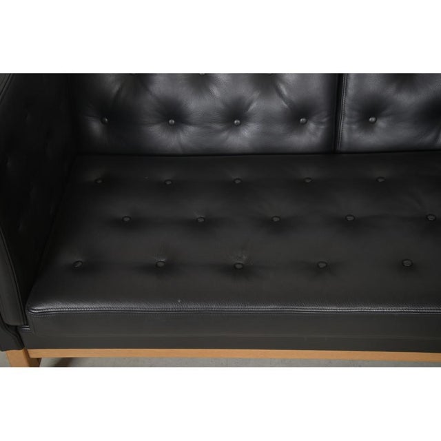 Animal Skin EJ315 Two-Seater Sofa in Black Leather by Erik Jørgensen, 2000s For Sale - Image 7 of 18