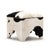 Cowhide Cube Stool in Black & White For Sale - Image 4 of 4