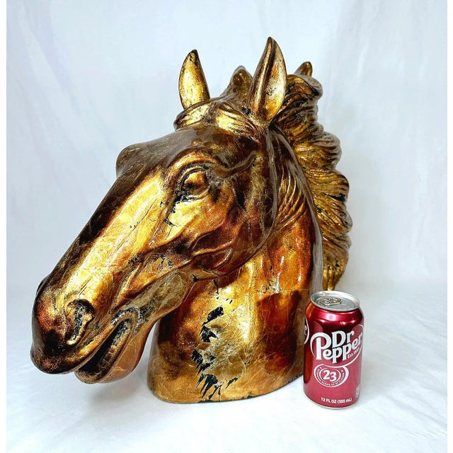 Copper 1990s Vintage Horse Head Sculpture For Sale - Image 8 of 12