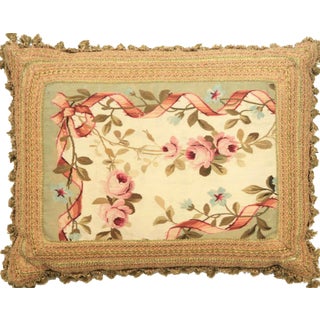 19th Century French Aubusson Pillow For Sale
