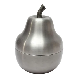 Italian Modernist Brushed Aluminum "Pear" Ice Bucket