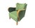 Mogens Lassen Pair Vintage 1940s Beech Wood Art Deco Green Mohair Wingback Armchairs Attributed to Mogens Lassen Danish Restored Tufted For Sale - Image 4 of 12