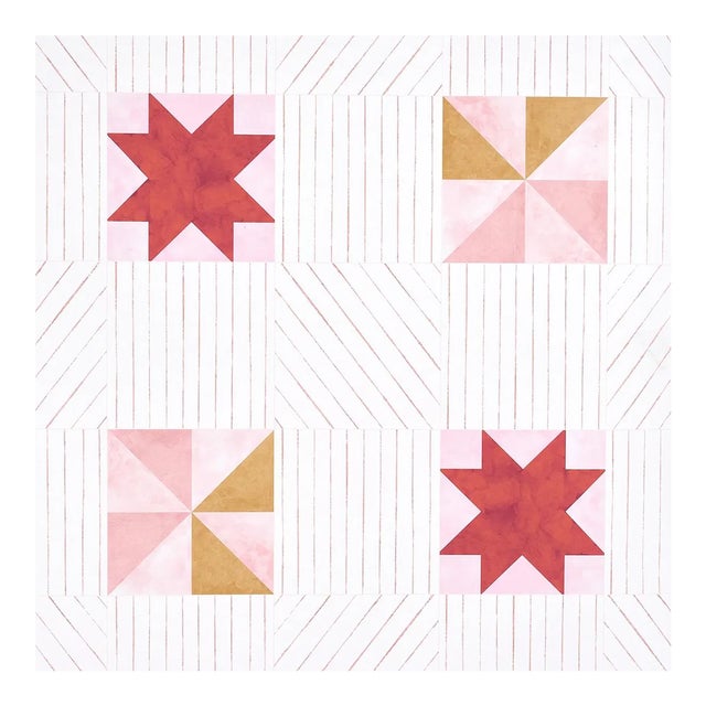 Sample - Schumacher x Backdrop Alexander Wallpaper in Red & Earthy Pink For Sale