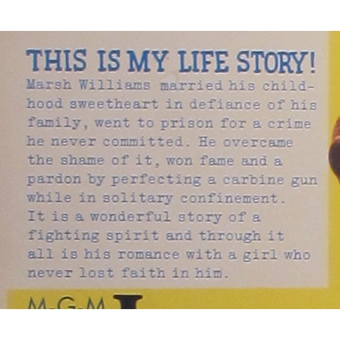 Art Deco 1952 James Stewart Carbine Williams Card For Sale - Image 3 of 3