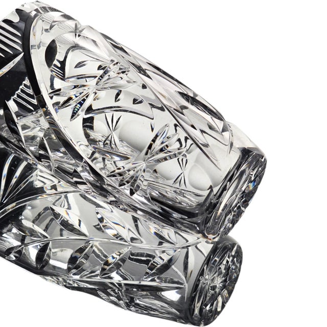 Transparent Gorham Bamburg Crystal Glass Vase 6.25"h For Sale - Image 8 of 11