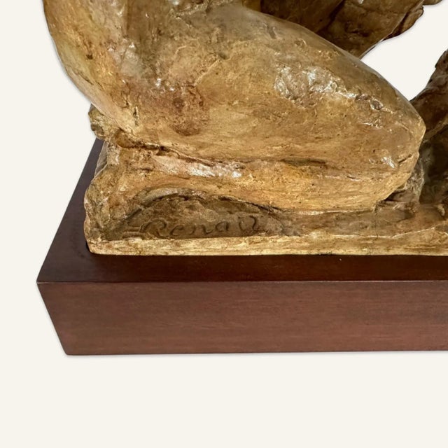 Pair of Early 20th Century Clay Sculptures Designed by Pierre-Auguste Renoir: “The Little Blacksmith” and “The Washerwoman” For Sale - Image 9 of 10